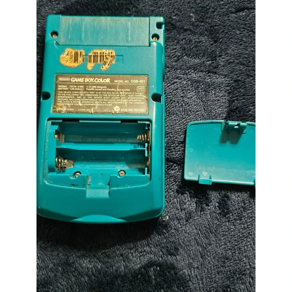 teal Nintendo Game Boy Color handheld console